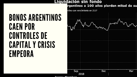 CHF Advisors Noticias Septiembre 02 - Bonos argentinos caen por controles de capital y crisis empeora