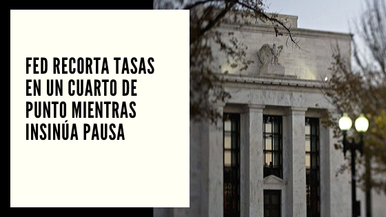 Fed Mariano Aveledo Permuy CHF Advisors Noticias Octubre 31 - Fed recorta tasas en un cuarto de punto mientras insinúa pausa
